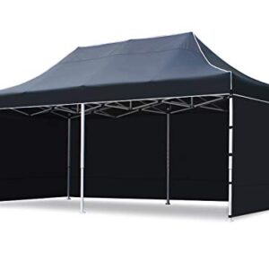 10 x 20 ft Premium Quality Canopy Gazebo Tent (48Kgs, 840 D Fabric) With Plain Side Covers (Heavy Duty)