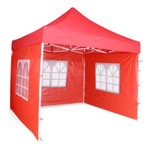 10 x 10 ft Semi Premium Quality Canopy Gazebo Tent (24Kgs , 840D Fabric) With European Side Covers (Heavy Duty)
