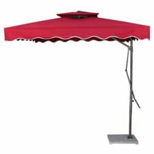Side Pole Square Umbrella + 30 kgs Granite base