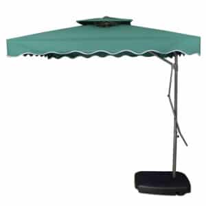 Side Pole Square Umbrella With Water Base ( 65 litres )
