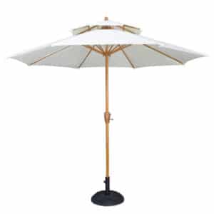 Double Deck Metal Centre Pole Umbrella + 22 kgs base