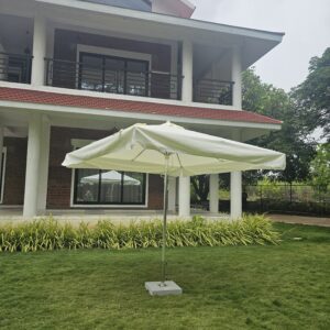 Heavy Duty Aluminium Centre Pole Square Umbrella + 40 kgs Granite Base