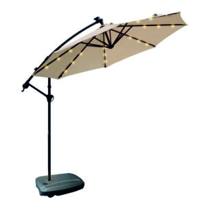 LED Side Pole Umbrella with Water Base ( 65 liters Capacity )